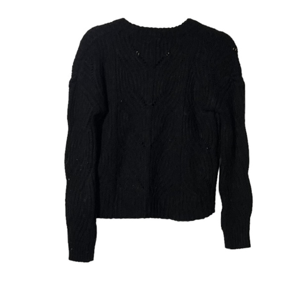 Madewell Charley Crewneck Sweater Black ALPACA Size XS Knit Comfy Fall - Picture 2 of 4